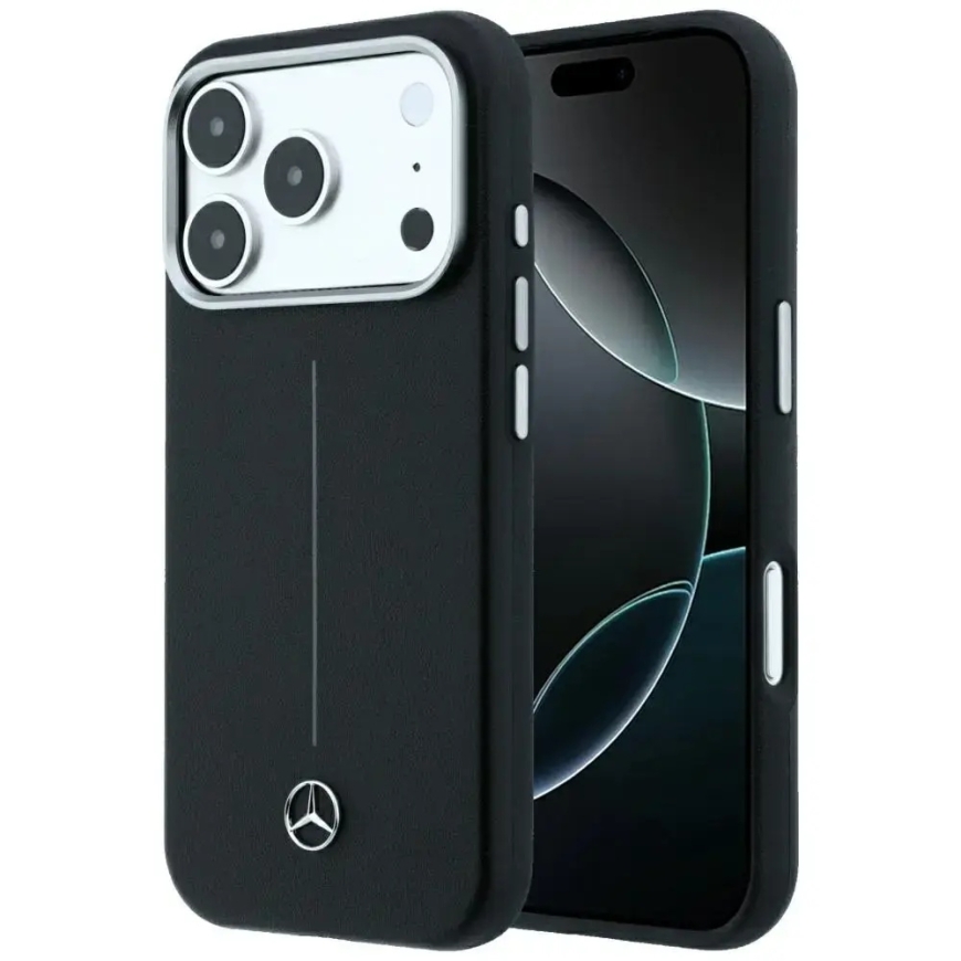 Mercedes Semi Wrap Iconic Line telefono dėklas su MagSafe palaikymu iPhone 18 Pro Max | iPhone 17 Pro Max juodas
