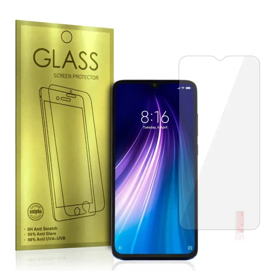 Kaitseklaas kuldne XIAOMI REDMI NOTE 8 PRO jaoks