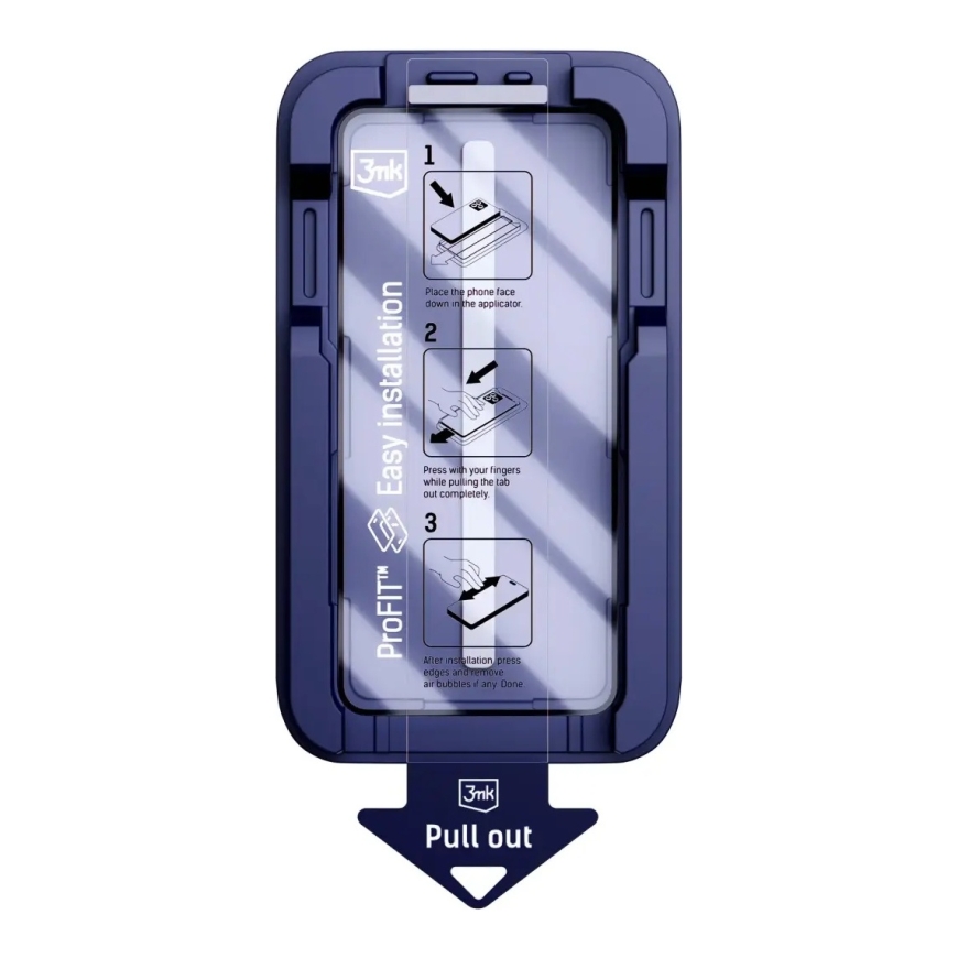 3mk HardGlass Max -kovakalvo iPhonelle 15 Pro:lle sovittimella – 4