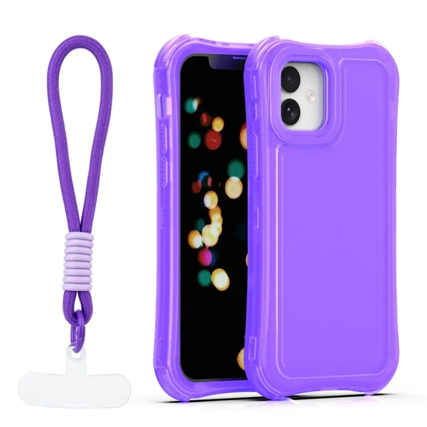 Safepop maciņš ar siksniņu telefonam iPhone 12 | iPhone 12 Pro violets