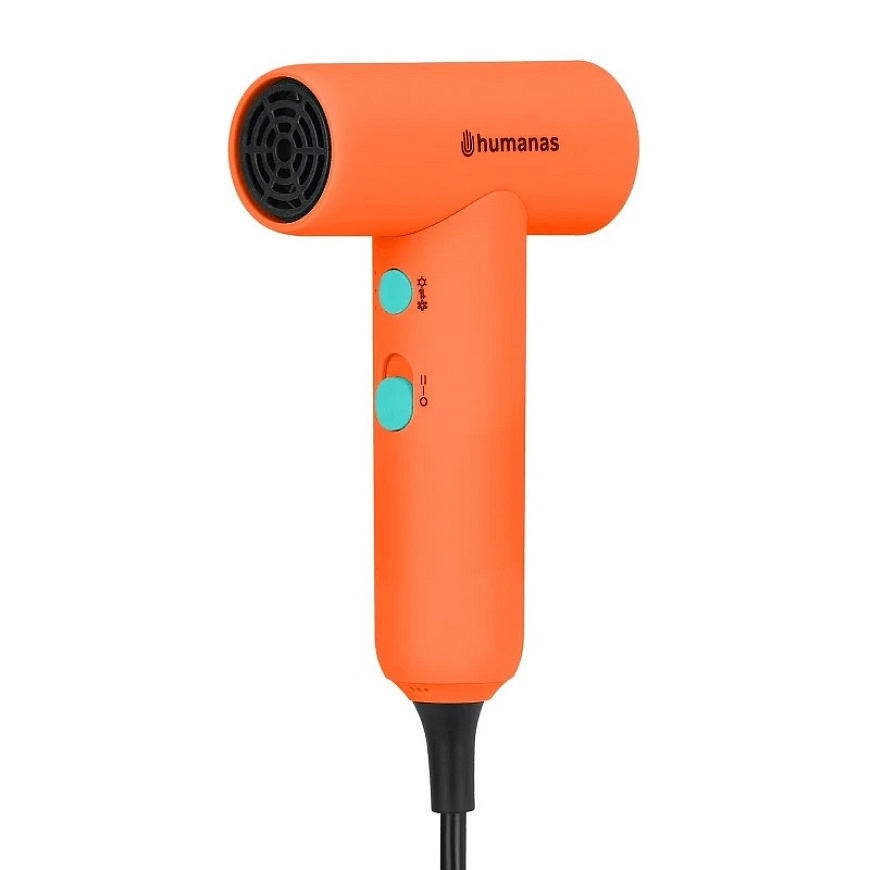 Plaukų džiovintuvas - Humanas AirTouch HD-AT03 Compact Ionizing 2 Airflow 4 Heat Oranžinis – 4