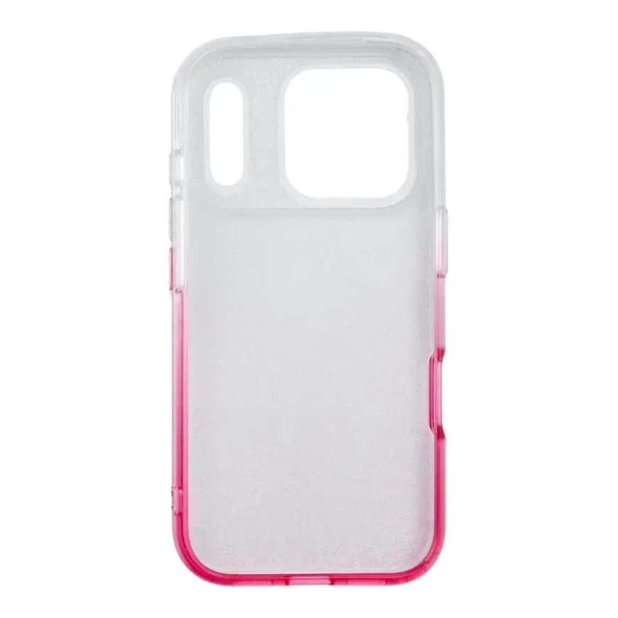 Kuori iPhone 17 Pro / 18 Pro kiiltävän läpinäkyvän vaaleanpunaisen – 3
