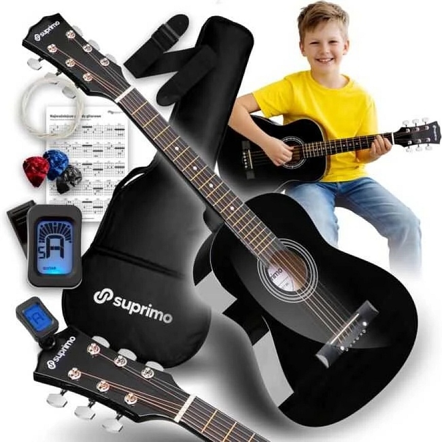 Carruzzo SUPRIMO JRA SET BK akustiline kitarr 1/4 must