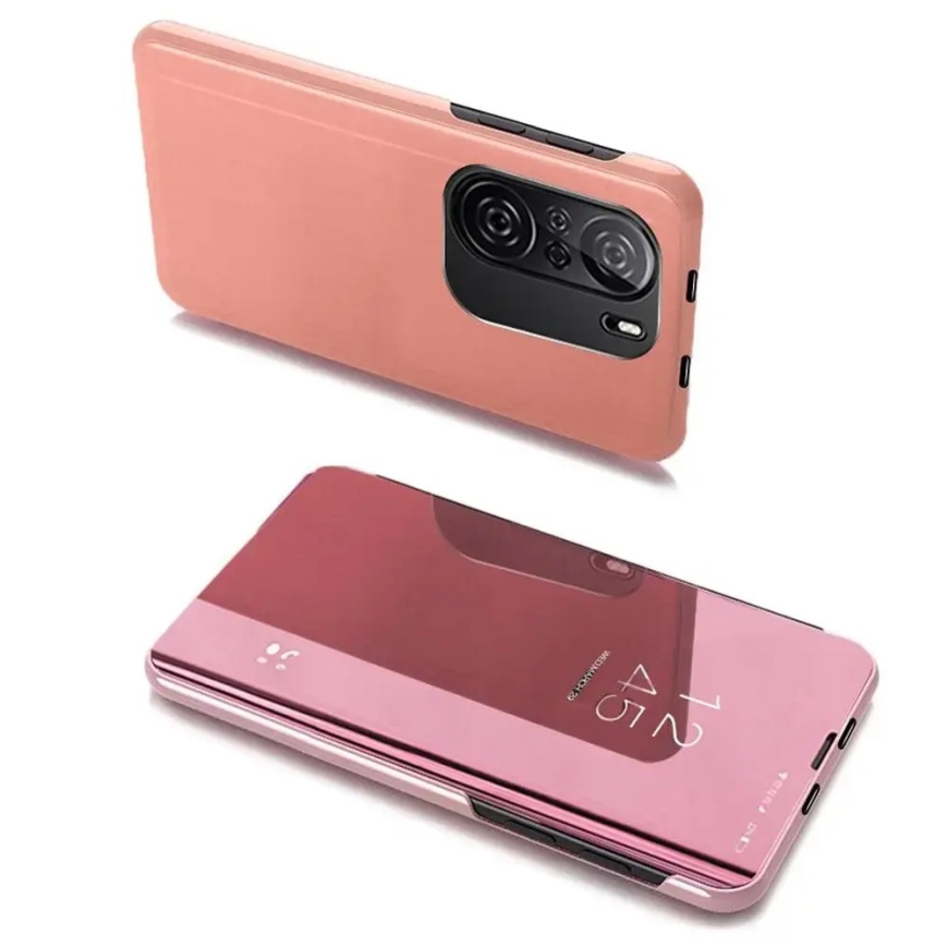 Clear View Case -kuori Xiaomi Redmi K40 Pro+ / K40 Pro / K40 / Poco F3 vaaleanpunainen