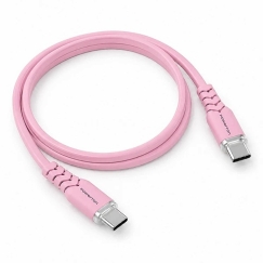 Powerton ENERGY PASTEL EDITION USB-C cable, 60 W, 1 m, silicone, pink