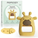MOMCOZY SILICONE TEETHER FOR INFANTS, YELLOW