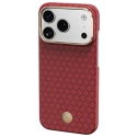 Benks Armor Air Armor Grid Kevlar Metal Frame 600D telefono dėklas iPhone 18 Pro Max | iPhone 17 Pro Max raudonas