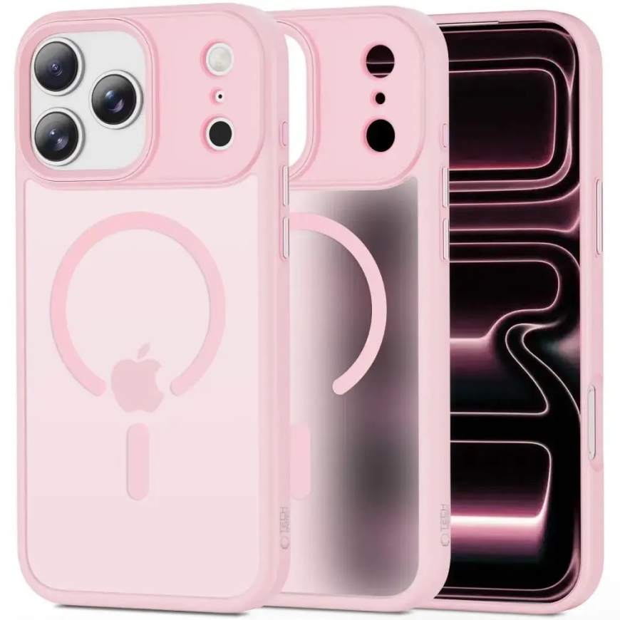 TECH-PROTECT MAGMAT phone case with MagSafe support for iPhone 17 Pro pink