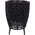 Home4You Горшок WICKER 38x38xH54см, черный Home4You Горшок WICKER 38x38xH54см, черный
