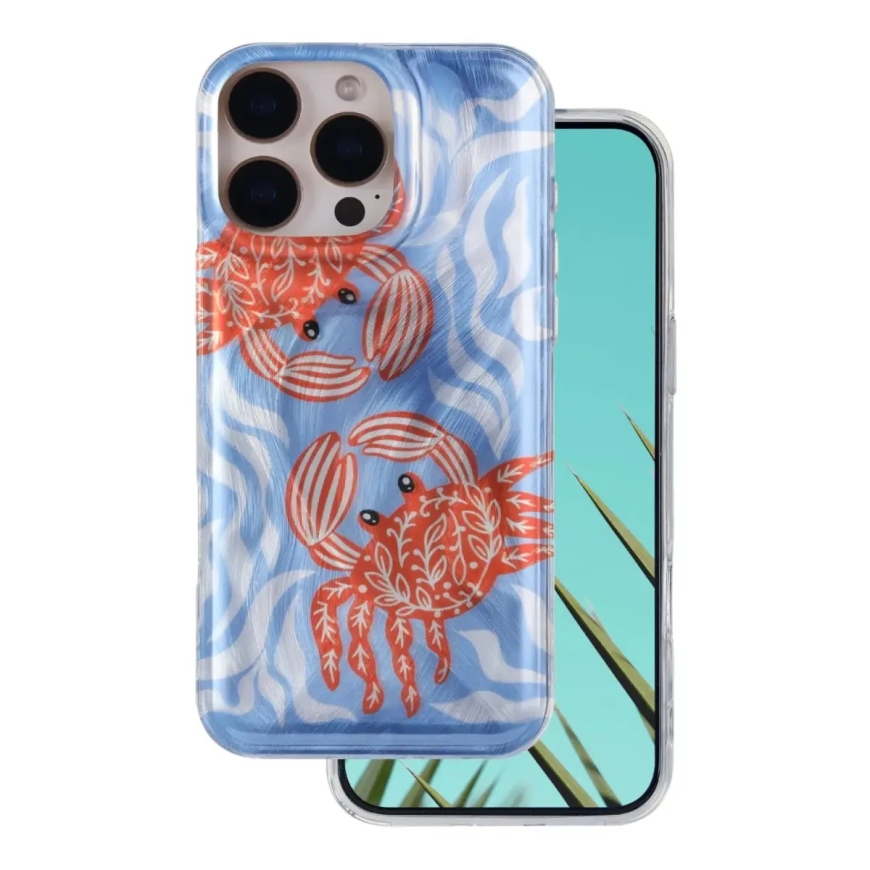 Ultra Trendy Summer maciņš telefonam iPhone 15 Pro daudzkrāsains (krabis) (crab)