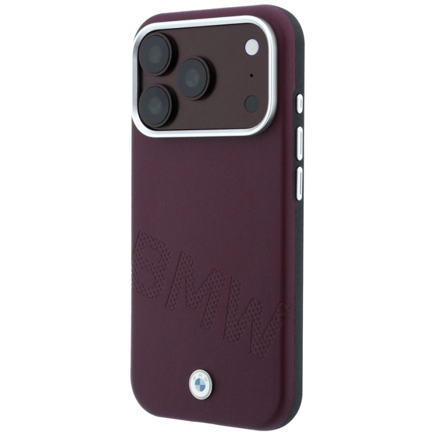 BMW embossed letter logo MagSafe case for iPhone 17 Pro Max / 18 Pro Max - burgundy color – 2