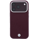 BMW выпуклый логотип MagSafe чехол для iPhone 17 Pro Max / 18 Pro Max - бордового цвета BMW выпуклый логотип MagSafe чехол для iPhone 17 Pro Max / 18 Pro Max - бордового цвета