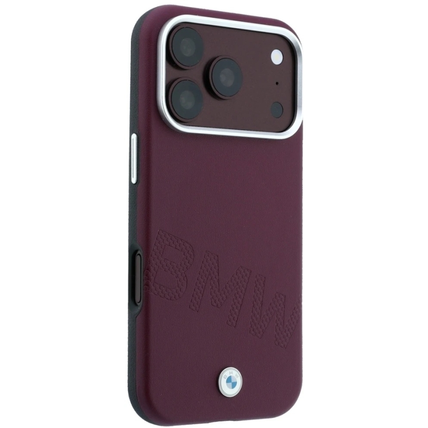 BMW pasviręs įspaustų raidžių ženklas MagSafe dėklas, skirtas iPhone 17 Pro Max / 18 Pro Max - bordo spalvos – 4