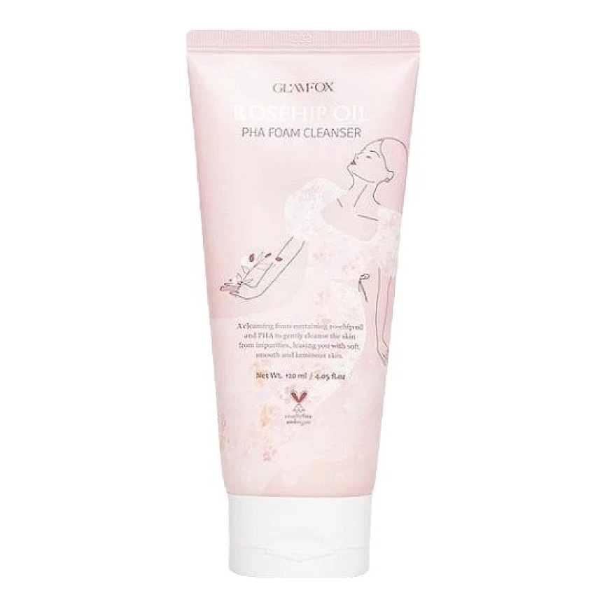 Glamfox Kibuvitsaõli puhastav ja niisutav vahutav puhastusgeel, 120 ml