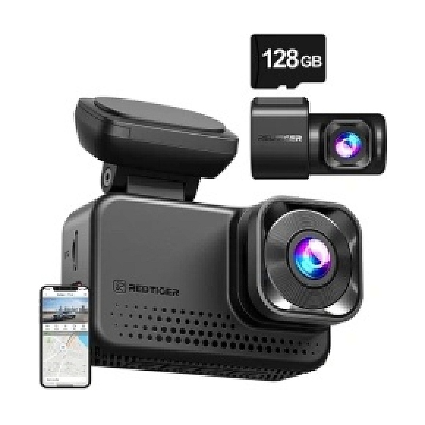 REDTIGER VC70 Wi-Fi 4K + 2.5K 128GB automašīnas kamera – 2
