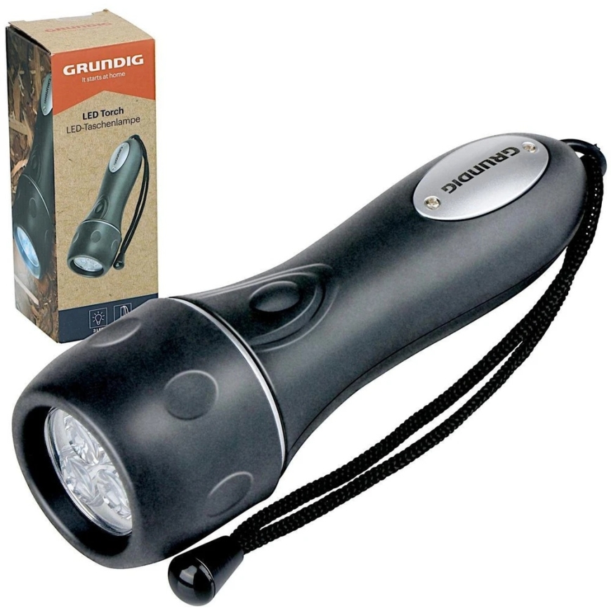 GRUNDIG 3 LED 16 cm rokas LED lukturis, barots ar 2 AA baterijām – 2