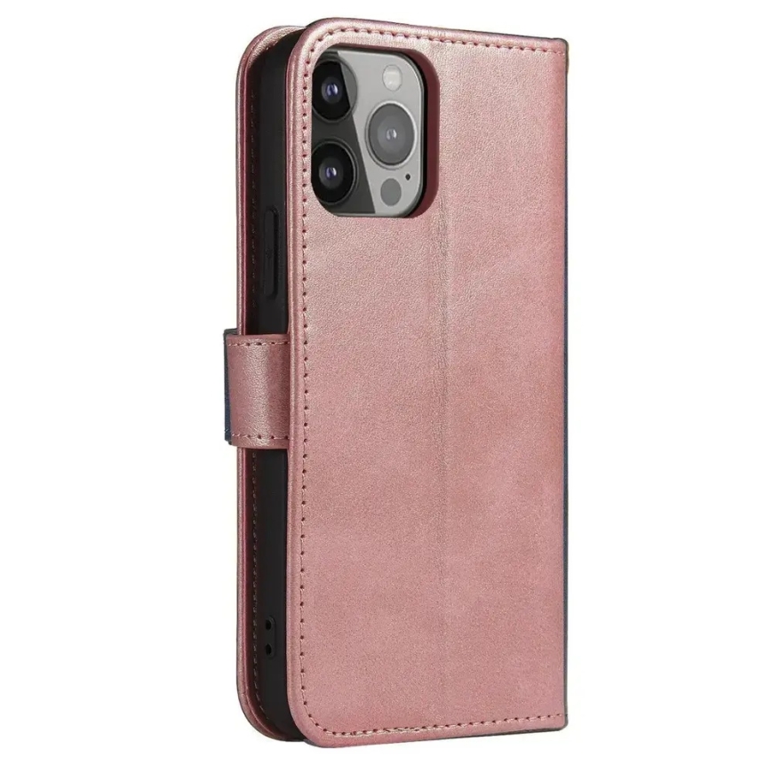 Magnet knyginio tipo telefono dėklas Samsung Galaxy S24 FE (S721) rožinis – 4