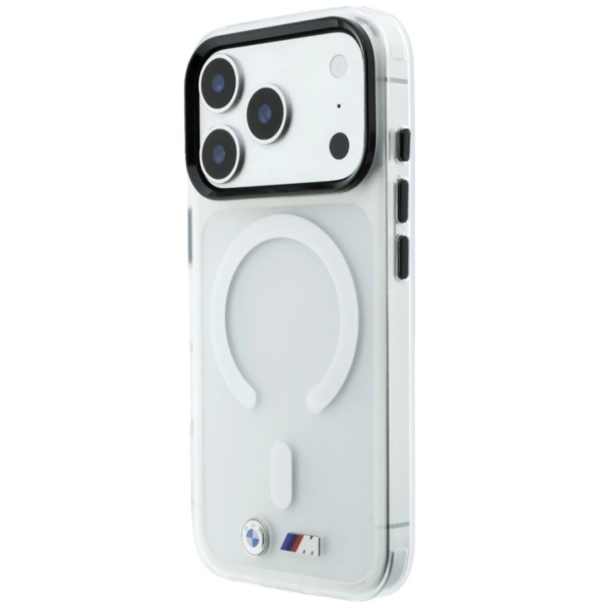 BMW M IML матовый металлический логотип и отделка MagSafe чехол для iPhone 18 Pro / 17 Pro - Прозрачный – 3