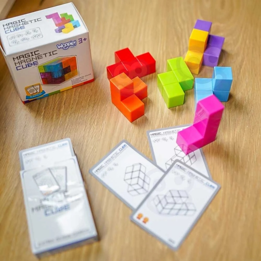 WOOPIE 3D Magnētiskie Tetris Kubi ar Kartēm – 2