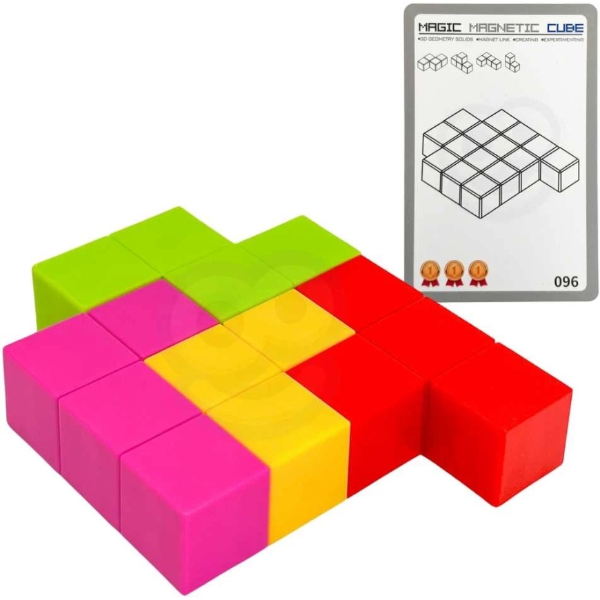 WOOPIE 3D Magnetic Tetris Cubes with Cards – 5