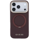 Чехол Guess Ring Stand 360 Grained Classic Logo MagSafe для iPhone 18 Pro / 17 Pro бордового цвета Чехол Guess Ring Stand 360 Grained Classic Logo MagSafe для iPhone 18 Pro / 17 Pro бордового цвета