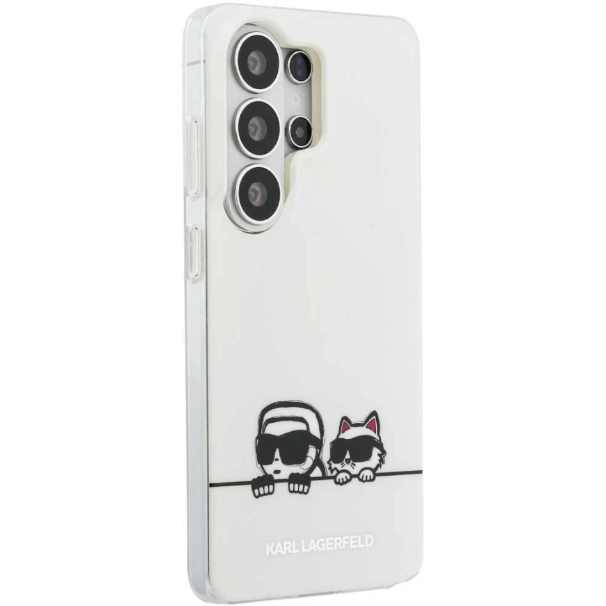 Karl Lagerfeld IML K&CH Peekaboo Logo magnētiskā maciņš iPhone Samsung Galaxy S26 Ultra, baltā krāsa – 4