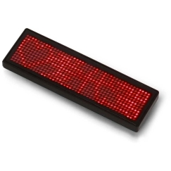 Oem Programuojama LED vardo kortelė 93x30mm - USB tekstinis ekranas - raudona