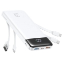 Charmast W2065 Power Bank | 20,000 mAh | 22.5W | PD | USB-A, USB-C, Lightning, Micro USB | white Charmast W2065 Power Bank | 20,000 mAh | 22.5W | PD | USB-A, USB-C, Lightning, Micro USB | white