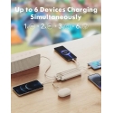 Charmast W2065 ārējais akumulators (powerbank) | 20 000 mAh | 22.5W | PD | USB-A, USB-C, Lightning, Micro USB | balts Charmast W2065 ārējais akumulators (powerbank) | 20 000 mAh | 22.5W | PD | USB-A, USB-C, Lightning, Micro USB | balts