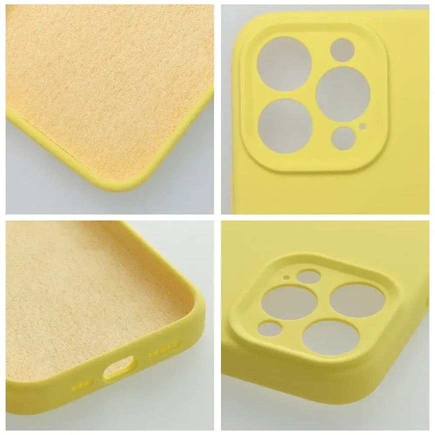 Silicone 2mm puhelintasku iPhone 16 Plus keltainen – 4