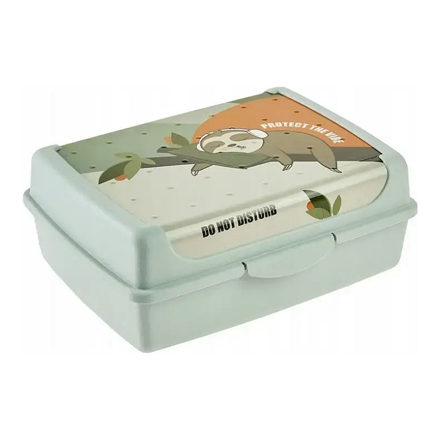 Food storage container deco-click-box midi 1L Carla “Lazy Lui” 17x13x7cm green