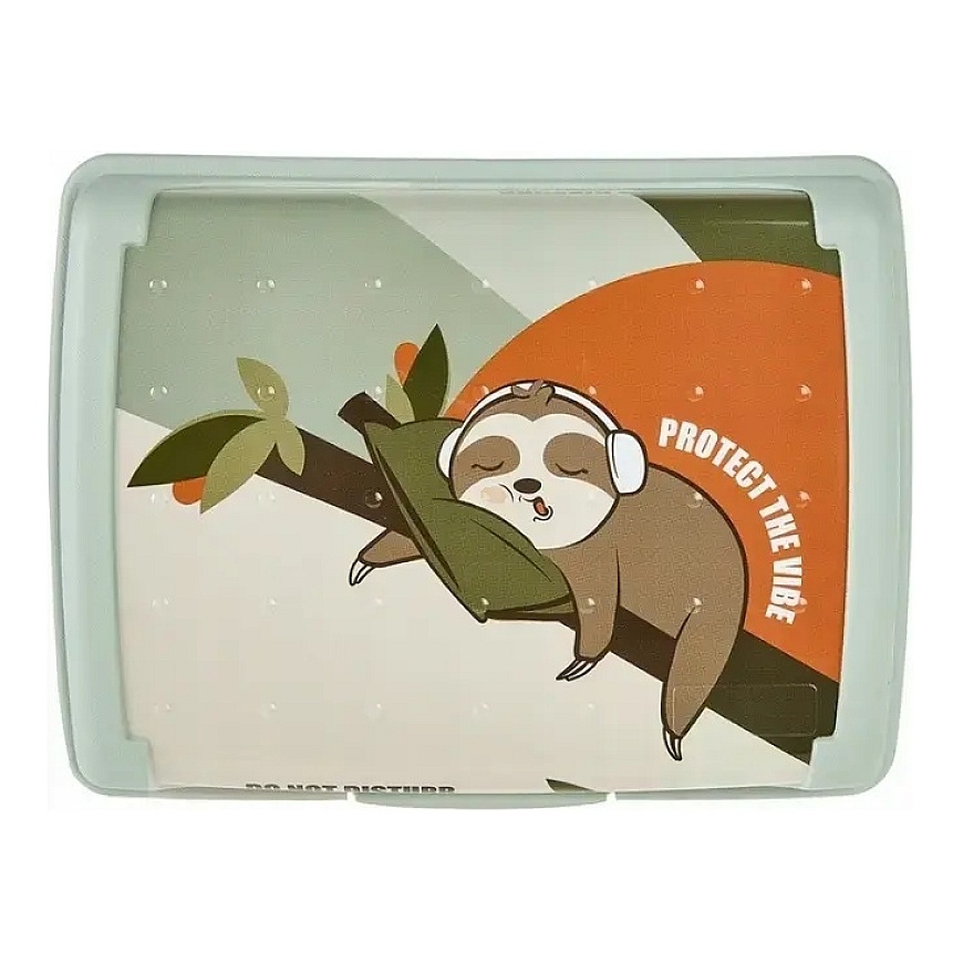 Food storage container deco-click-box midi 1L Carla “Lazy Lui” 17x13x7cm green – 2