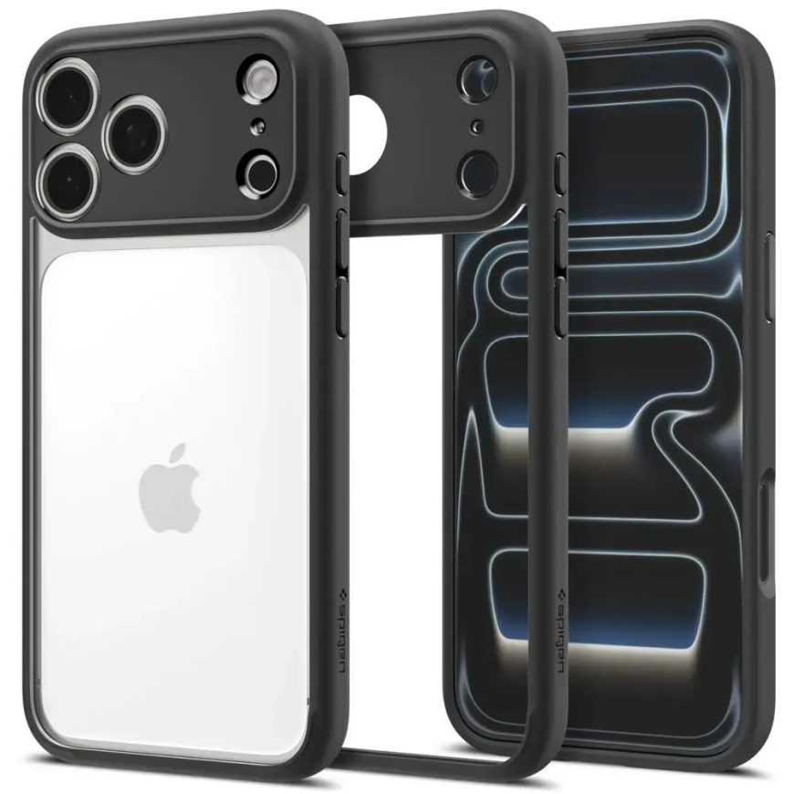 Spigen Ultra Hybrid telefono dėklas iPhone 17 Pro Max | iPhone 18 Pro Max juodas