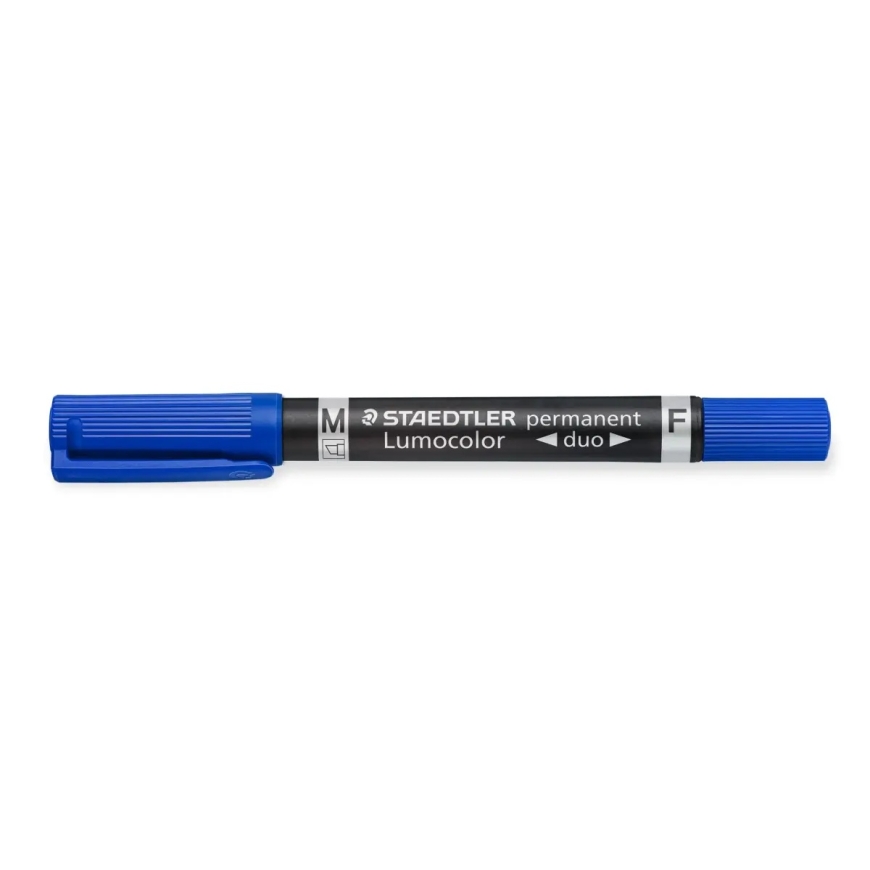 Permanent marker STAEDTLER LUMOCOLOR DUO, double-sided, blue
