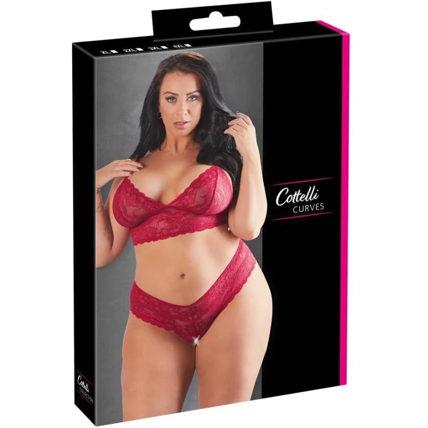 Cottelli Curves Krūšturis un Sarkanās Apakšbikses 2XL