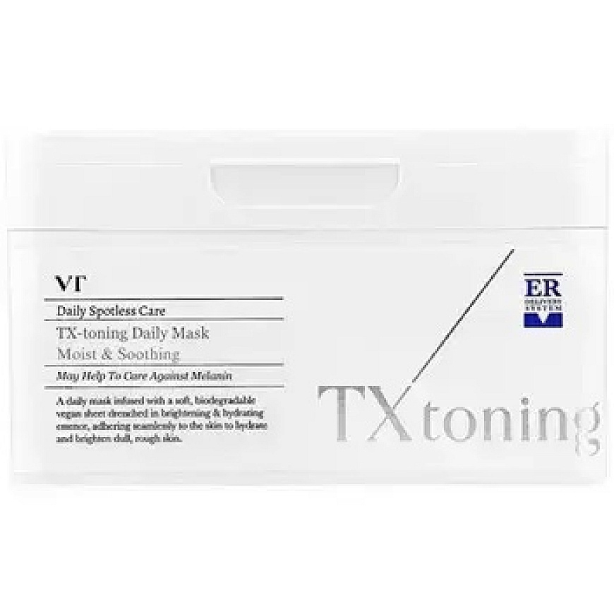 VT Cosmetics Tx-Toning Daily Mask - Šviesinanti audinio kaukė (30 vnt)