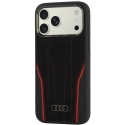 Audi R8 natūralios odos MagSafe dėklas iPhone 18 Pro Max / 17 Pro Max - juodas ir raudonas Audi R8 natūralios odos MagSafe dėklas iPhone 18 Pro Max / 17 Pro Max - juodas ir raudonas