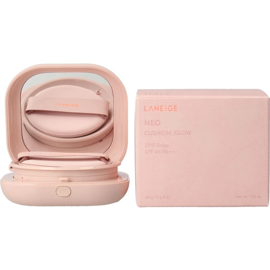 Laneige Neo Cushion Glow Makeup 21n1-rusvai gelsvas, 15 g