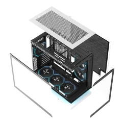 Корпус компьютера DarkFlash F1 ATX + 6 вентиляторов (Белый)