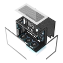 DarkFlash F1 ATX datora korpuss + 6 ventilatori (Balts)