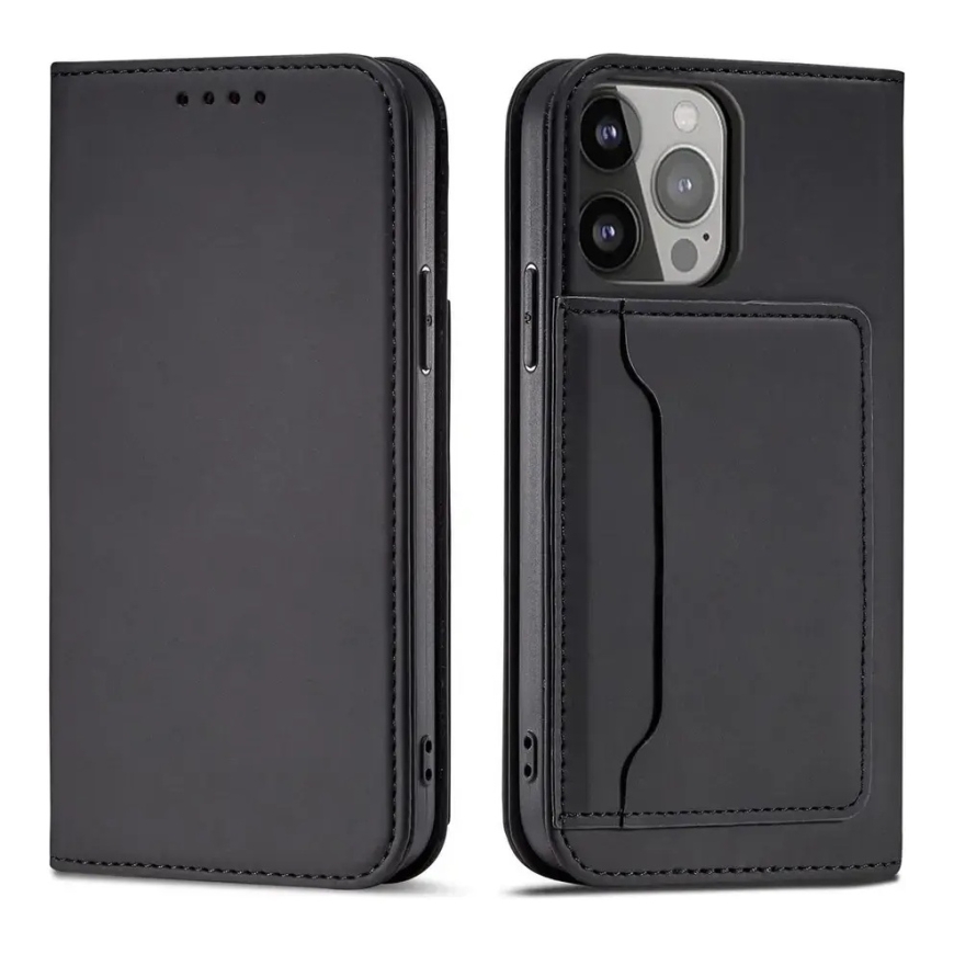 Magnet Card Case чехол-книжка с подставкой для телефона iPhone 14 чёрный