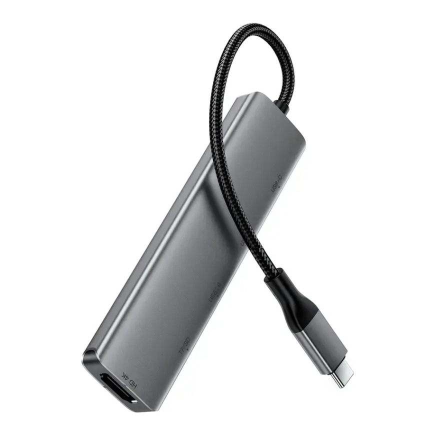 Acefast J18 6-in-1 dokkimisjaam USB-C kuni USB 3.0 | USB-C | HDMI | SD | microSD | 90W | hall – 3