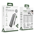 Acefast J18 6-in-1 docking station USB-C to USB 3.0 | USB-C | HDMI | SD | microSD | 90W | gray Acefast J18 6-in-1 docking station USB-C to USB 3.0 | USB-C | HDMI | SD | microSD | 90W | gray