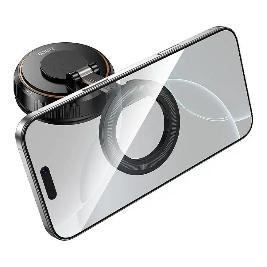 Auto telefona turētājs, saderīgs ar MagSafe, ar sūcēju Hoco H105 melns – 4