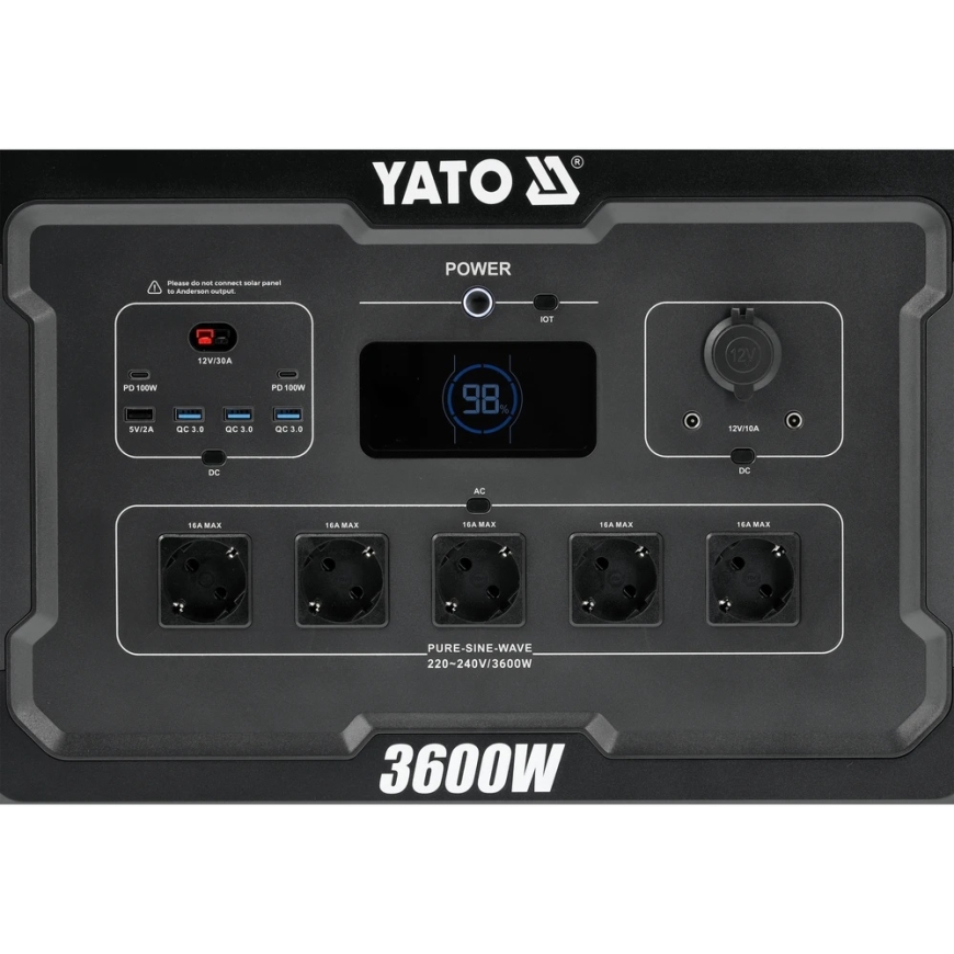 Toya Sa Poland Pārnēsājamā strāvas stacija LiFePO4 | 3600 W | 3072 Wh (YT-83096) – 4