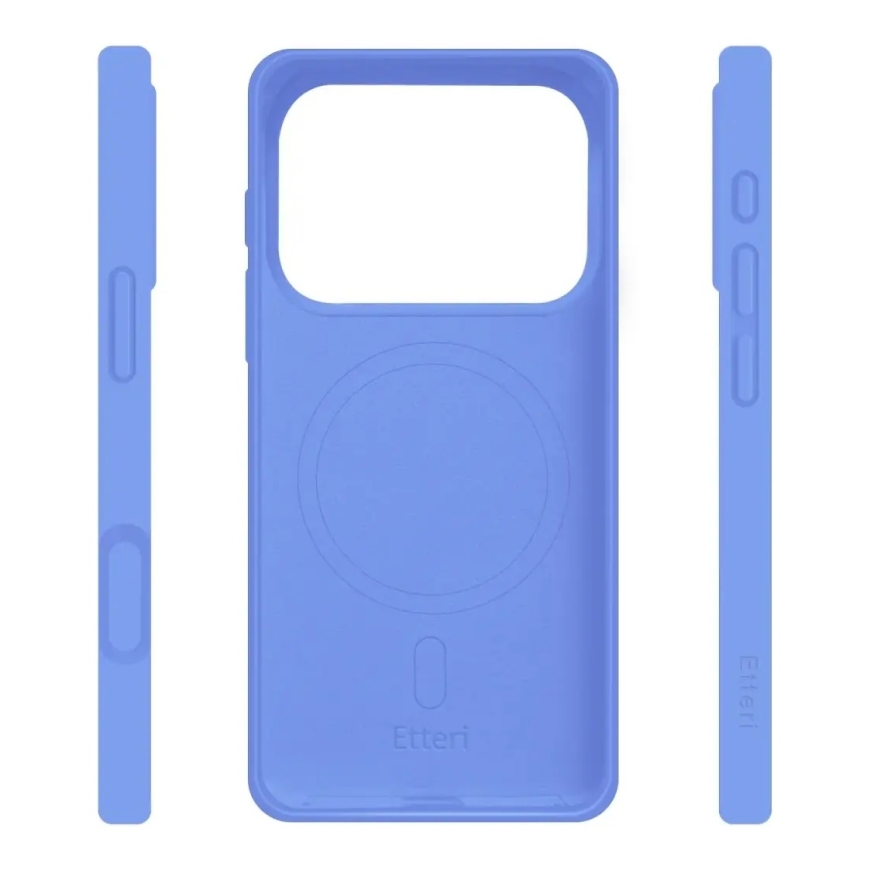 Etteri Silicone phone case with MagSafe support for iPhone 17 Pro Max | iPhone 18 Pro Max blue – 4
