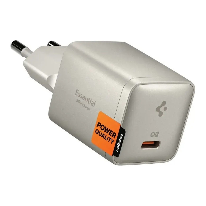 Spigen EE301EU-GAN matkalaite | 30W | GaN | USB-C | harmaa
