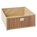 5five Simply Smart Bamboo Basket made from bamboo fabric and wood, useful for storing and organizing small items 5five Simply Smart Bamboo Basket made from bamboo fabric and wood, useful for storing and organizing small items