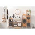 5five Simply Smart Bamboo Basket made from bamboo fabric and wood, useful for storing and organizing small items 5five Simply Smart Bamboo Basket made from bamboo fabric and wood, useful for storing and organizing small items