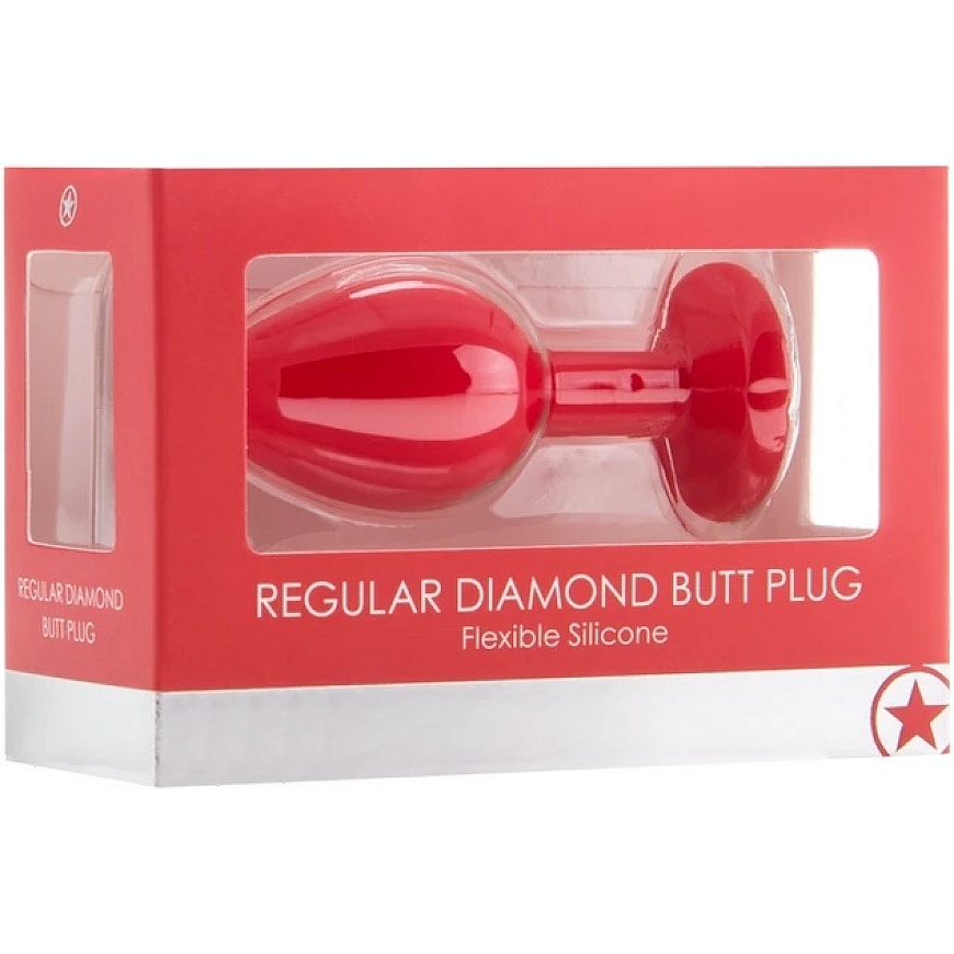 Ouch By Shots Diamond Anal Plug - Regular, Red – 3